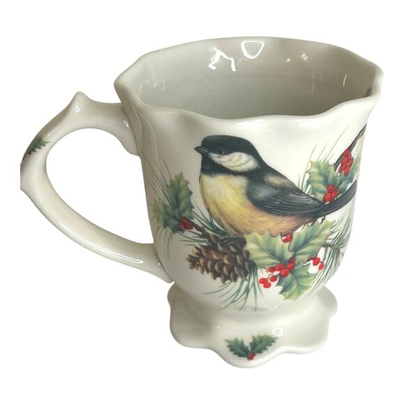 Cracker Barrel Season of Peace Let Heaven and Nature Sing Chickadee Mug 12 oz - Picture 4 of 8